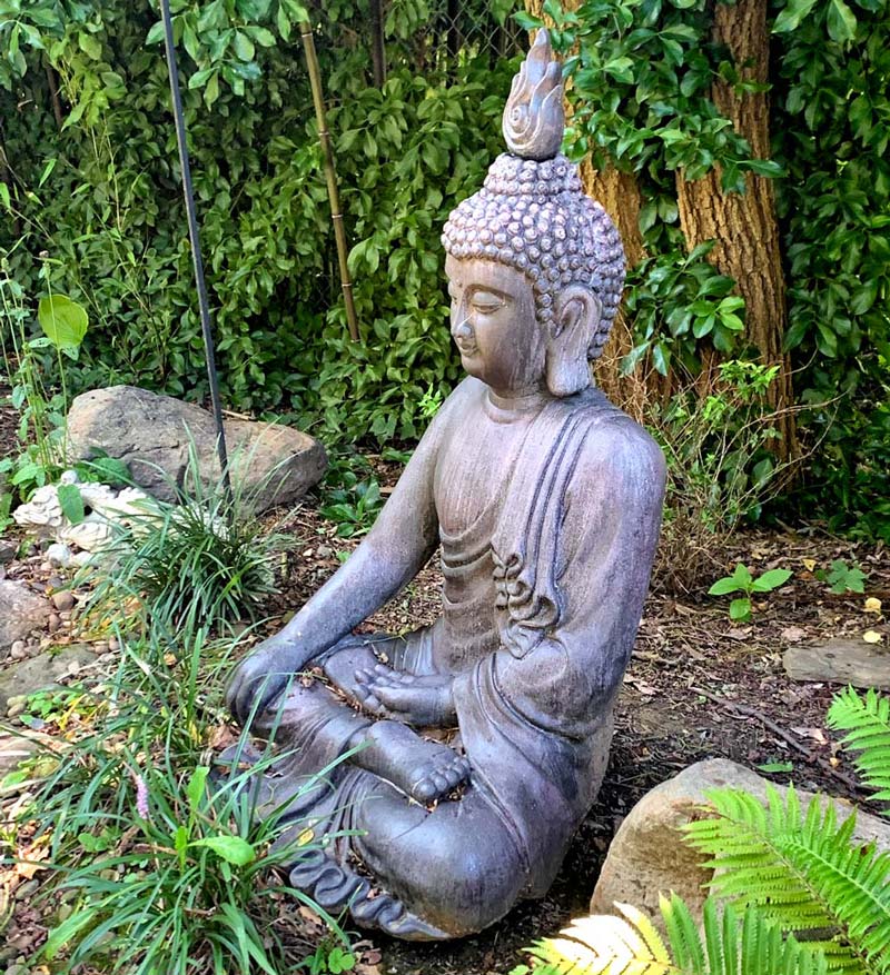  A statue of a person in a therapeutic garden in Bethesda